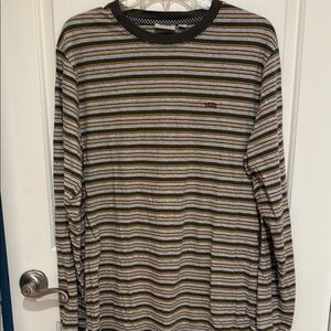 Vans Long Sleeve Green and Gray Tee